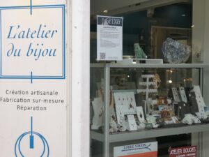 Vortex et Anyolite exposés à l'atelier du bijou, Blois 41000
