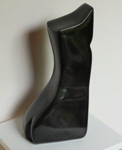 Miroir courbé, "Noir de Malzy", Belgique, 2024