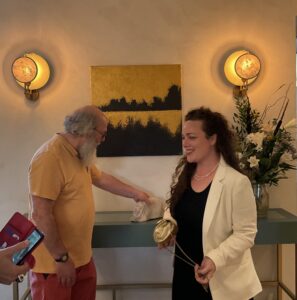 Madeleine Besson & Jean-Pierre Milesi, Hôtel Fleur de Loire, 5 Juillet 2024. Photo de Barbara Lebron-Blanchet