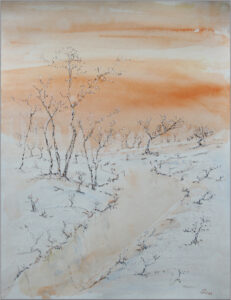 Hiver 1. Aquarelle. 2022