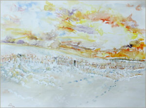 Hiver 3. Aquarelle. 2022