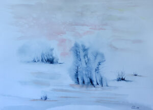 Hiver 1. Aquarelle. 2023