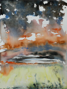 Orage. Aquarelle. 2024