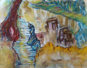 2025 Escalier et mines, pastel