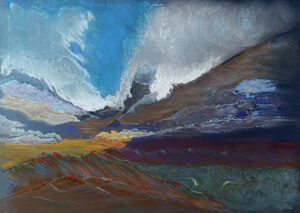 2025 Le Po (vue depuis Chiesa Superga), pastel