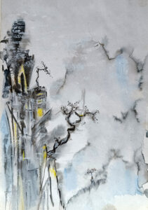 2025 Mont sombre, pastel