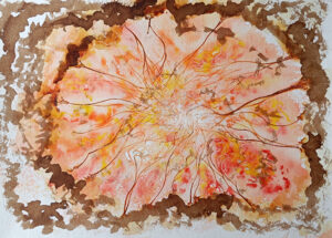 Trouée 537. Aquarelle, encre. 2025