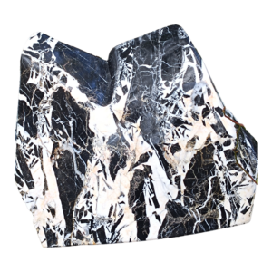 "Deux pics" : Marbre-Brèche "Grand Antique d'Aubert", Ariège, Pyrénées, France.