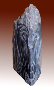 "Face aux Oiseaux". Schiste de Nozay. 2021